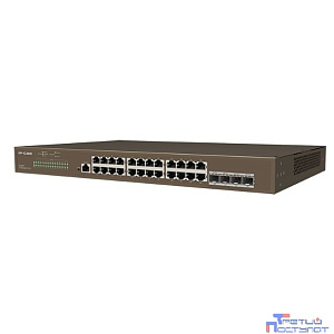 IP-COM G5328F Коммутатор управляемый 3 уровня L3, 28 портов, 24x1 Гбит/с, SFP+ 4x10 Гбит/с