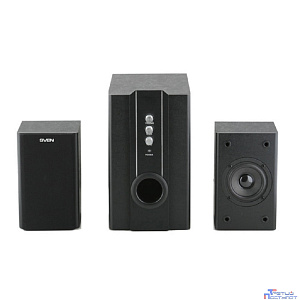SVEN SPS-820,черная кожа/черный {2.1, 2 сат. + сабвуфер,18 Вт + 2 х 10 Вт (RMS) ,усил.- 20-20000 Гц}
