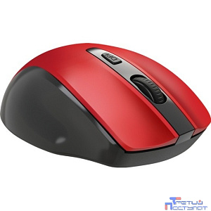 Defender Prime MB-053 { Беспроводная оптическая мышь,красный,6D,800-1600dpi,бесшумн } [52052]