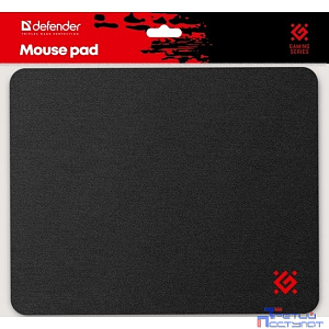 Defender Игровой коврик Black 250x200x3 мм, ткань+резина [50550]