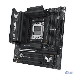 ASUS TUF GAMING B850M-PLUS WIFI (Socket AM5, mATX, 4xDDR5(256GB), DP/HDMI, 1xPCIe 5.0x16/1xPCIe 4.0x1, 1xLAN (2.5GbE), Wi-Fi, BT, 4xSATA 6Gb/s, 3xM.2, 1xType-C, 7xUSB 3.2, 4xUSB 2.0)