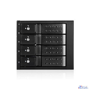 Procase T3-304-SATA3-BK {Hot-swap корзина 4 SATA3/SAS 6Gb (черный) hotswap trayless aluminium mobie rack module (3x5,25) 1xFAN 80x15mm}