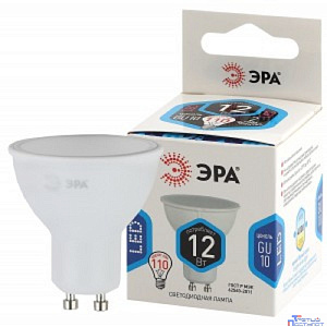 ЭРА Б0040890 Лампочка светодиодная STD LED MR16-12W-840-GU10 GU10 12 Вт софит нейтральный белый свет
