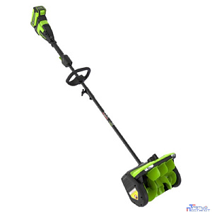 Greenworks Снегоуборщик аккумуляторный GD40SS2, (40V, 30 см, с регулируемым направлением выброса, бесщеточный, с 1хАКБ 4 Ач и ЗУ) [2603107UB]