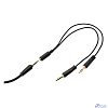 Perfeo игровая гарнитура RGF EARTH черная 1,8 м, разъем 3,5 мм (4 pin) и USB (LED), переходник