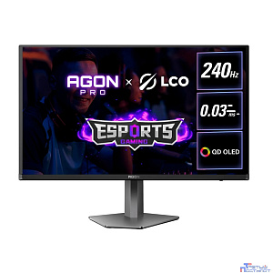 Монитор AOC 27" AG276QZD2 черный QD OLED LED 16:9 HDMI M/M матовая HAS Piv 1500000:1 1000cd 178гр/178гр 2560x1440 240Hz DP Quad 2K (1440p) USB 6.7кг