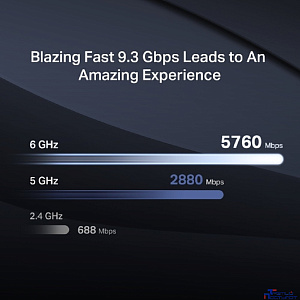 Mercusys MR47BE BE9300 Трехдиапазонный роутер Wi-Fi 7