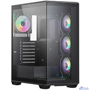 XASTRA Корпус Q600 4ARGB-C10 Black ATX/Aquarium/Screewless/3x120mm ARGB PWM FM fans/Argb+PWM HUB 10port/ Q600-4FM12A-C10