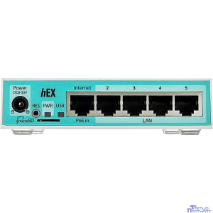 MikroTik RB750Gr3 hEX Маршрутизатор гигабитный высокопроизводительный Ethernet with power supply and case 5 port 10/100/1000