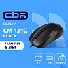 CBR CM 131c Black, USB, Мышь офисн., оптич., 1200 dpi, 3 кн., 2.0 м, резиновое колесо прокрутки, ABS-пластик, нет логотипа