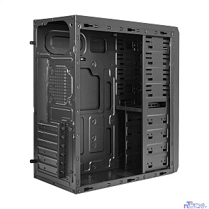 Exegate EX283220RUS Корпус Miditower ExeGate UN-605B Black, ATX, <без БП>, 2*USB, Audio, замок блокировки кнопки питания