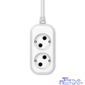 BURO Сетевой удлинитель 2 розетки,5 метров, (BU-PSL2.5/W), белый (пакет ПЭ) {475310}