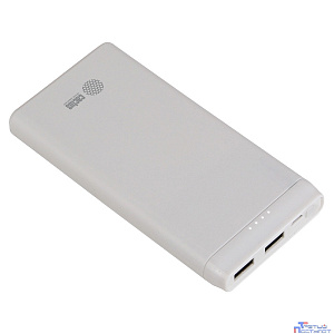 Мобильный аккумулятор Cactus CS-PBFSMT-10000 10000mAh 2.1A 2xUSB белый