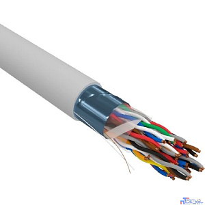 Rexant (01-1201-R) Кабель витая пара F/UTP, CAT 5е, PVC, 25PR, 24AWG, INDOOR, SOLID, серый, 305м, РФ