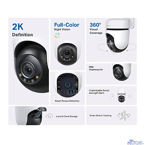 TP-Link Tapo C510W(2-pack) Умная наружная поворотно-наклонная камера
