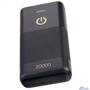 Perfeo Powerbank 20000 mah + Micro usb /In Micro usb /Out USB 1 А, 2.1A/ Black (PF_B4298)