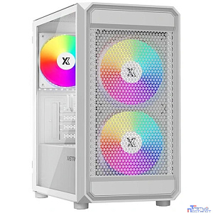 XASTRA Корпус  A303M 3ARGB White mATX/Mesh/ tempered glass / 2x140mm + 1x120mm ARGB PWM fans/ Door/ A303M-2FC14A-1FC12A-D-WH