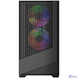 Powercase Корпус Mistral Micro A12B, Tempered Glass, 3x120mm FRGB fan, чёрный, mATX  (CMMA12B-L3)