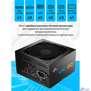 Блок питания FSP VIC-750GD ATX 750W, 80+ GOLD (POA7500101)