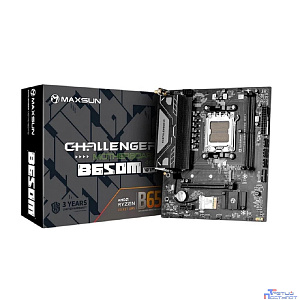MAXSUN MS-Challenger B650M WIFI (Socket AM5, mATX, 2*DDR5, DP/HDMI, 4*SATA3, 1*M.2, 1*PCIEx16/1*PCIEx1, 2*USB 2.0, 4*USB 3.2, LAN 1*1G,  Bluetooth,  Wi-Fi 802.11ac,  RTL)