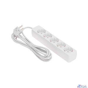 PROconnect (13-4212) Удлинитель 5 гнезд, 3м, 3х0,75мм?, с/з, белый