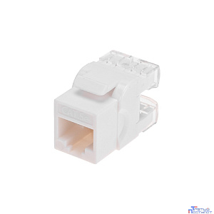 Rexant (02-0060) Модуль Keystone Jack RJ-45(8P8C), UTP неэкранированный, CAT 5e, тип 180 градусов, белый PRO