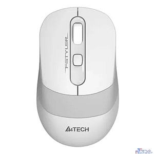 Мышь A4Tech Fstyler FG10S белый/серый оптическая (2000dpi) silent беспроводная USB для ноутбука (4bu