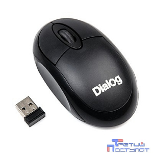 Мышь MROC-10U Dialog Comfort RF 2.4G Optical - 3 кнопки + ролик прокрутки, USB, черная