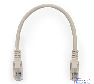 Cablexpert Патч-корд UTP PP12-0.25M кат.5, 0.25м, литой, многожильный (серый)