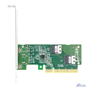 Lr-Link LRNV9F12 PCIe x8 to Two SlimSAS SFF-8654 4i Adapter, Up to 2* PCIe 4.0 U.2 NVMe SSD, PCIe 4.0 x 8