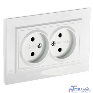 IEK BR-R20-10-K01-F BRITE Роз. 2-я без з/к/ш 10А в сб. РС12-2-БрБ бел.