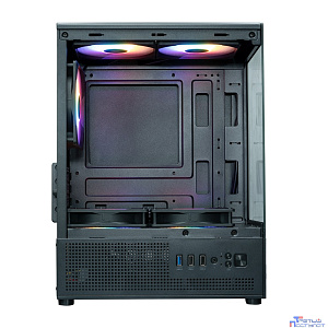 Корпус XASTRA Q300M 5ARGB-C6 Black mATX/Aquarium/Screewless/ 5x120mm ARGB PWM FC fans/Argb+PWM HUB 6port/ Q300M-5FC12A-C6