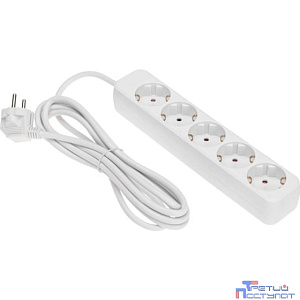 Rexant 13-4029 Удлинитель STANDARD 5 гнезд, 3м, 3х1,0мм?, с/з, белый