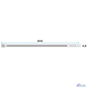 Rexant (67-0400) Стяжка нейлоновая Профессиональная 400x4,8мм, белая (100 шт/уп)