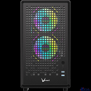 Formula Air Mesh G2 Black (mATX, Glass, 2xUSB3.0, 3x12cm FRGB fan. 1x3.5" HDD, 1x2.5" SSD)