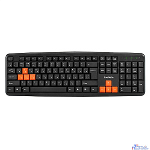 Exegate EX264080RUS Клавиатура Exegate LY-403, <USB, черная, 105кл, Enter большой, 8 красных клавиш> Color box