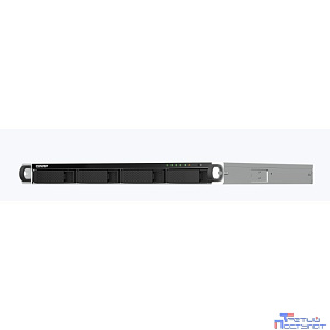 QNAP TS-464U-4G NAS 4 HDD trays, rackmount 1U, 1 PSU. 4-core Intel Celeron N5105/N5095 up to 2.9 GHz, 4 GB RAM (1 x 4 GB) up to 16 GB (2 x 8GB), 2.5 Gigabit Ethernet x 2, 4xUSB, 1xHDMI . PCIe Gen 3 x2
