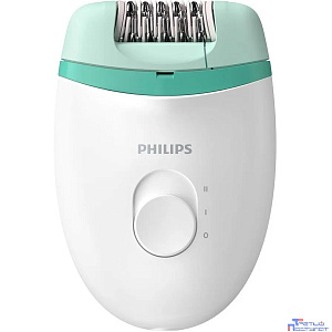 Эпилятор Philips BRE224/00 скор.:2 насад.:1 белый/мятный