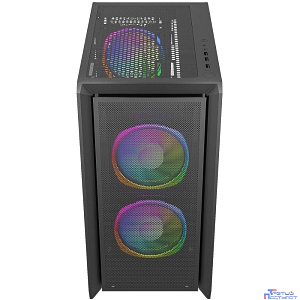Powercase Alisio Micro Z3B ARGB, Tempered Glass, 3x 120mm ARGB fan, чёрный, mATX  (CAMZB-A3)