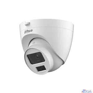 DAHUA DH-HAC-HDW1200CLQP-IL-A-0280B-S6 Уличная турельная HDCVI-видеокамера с интеллектуальной двойной подсветкой 2Мп, объектив 2.8мм, ИК 20м, LED 20м, IP67, корпус: пластик, быстрый монтаж