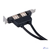 Cablexpert Планка на заднюю панель низкопрофильная, 1 порт COM/RS-232/DB9-M (CCUSBRECEPTACLE-LP)