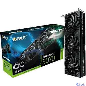 Видеокарта Palit  RTX5070 INFINITY3 OC NVIDIA GeForce RTX 5070 12Gb 192bit GDDR7 2325/28000 HDMIx1 DPx3 HDCP Ret