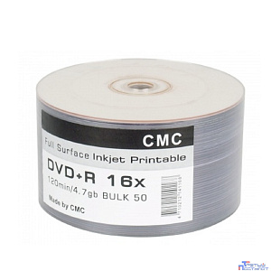 CMC DVD+R 4,7 GB 16x Bulk/50 Full Ink Print   (RECASSIST) (141182)