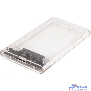 AgeStar 3UB2P4 (TRANSPARENCY)USB 3.0 Внешний корпус 2.5" SATAIII HDD/SSD  пластик, прозрачный {50}  (672691)(17312)
