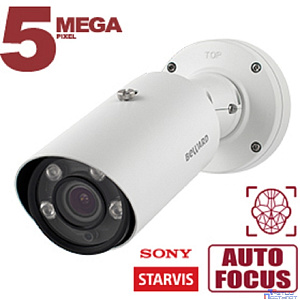 BEWARD SV3218RBZ2 Уличная IP-Камера 5 Мп, 1/2.8'' КМОП Sony Starvis,3 потока Н.265/Н.264 HP/MJPEG, до 60к/с, 2592x1944, моторизованный объектив 2.7-13.5 мм