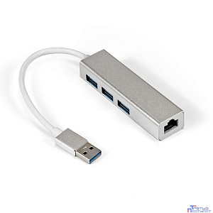 ExeGate EX294185RUS Кабель-адаптер ExeGate EXE-77U3T-45 (USB3.0 --> 3xUSB3.0 + 1xRJ45 UTP 1000Mbps RLT8153)