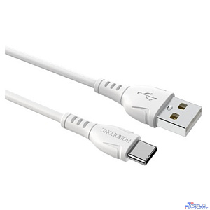 BOROFONE BX51/ USB кабель Type-C/ 1m/ 3A/ White
