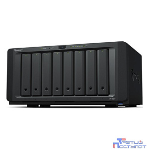 Synology DS1821+ QC2,2GhzCPU/4GbDDR4(upto32)/RAID0,1,10,5,6/upto 8hot plug HDD SATA(3,5' or 2,5')(upto18 with 2xDX517)+ 2 M2 slots/ 4xUSB3.2/2eSATA/4GigE(+1Expslot)/iSCSI/2xIPcam(upto40)