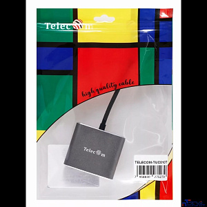 Telecom Кабель-концентратор USB3.1 TypeCm -->HDMI+USB3.0 +PD charging 4K@30Hz <TUC010T>