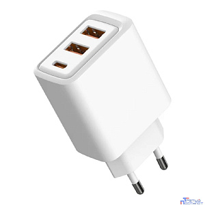 Rexant (18-2213) Сетевое зарядное устройство с двумя портами USB-A и одним портом USB-C, 10Вт